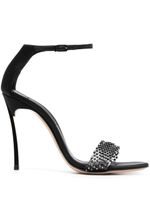 Casadei escarpins Blade Twenties 100 mm en satin - Noir