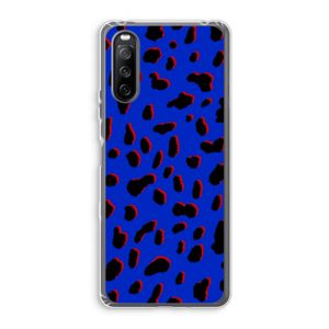 Blue Leopard: Sony Xperia 10 III Transparant Hoesje
