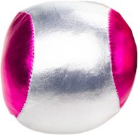 LG Imports bal voor blikgooien metallic 4 cm zilver/roze per stuk - thumbnail