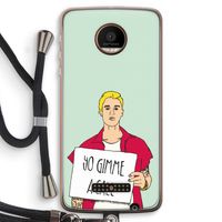 Gimme a call: Motorola Moto Z Force Transparant Hoesje met koord