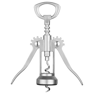 Kurkentrekker zilver 6 x 3 x 17 cm
