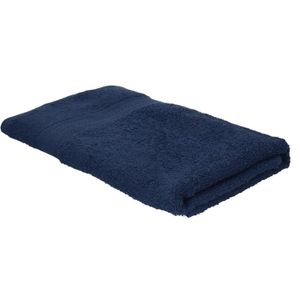 Voordelige badhanddoek navy blauw 70 x 140 cm 420 grams   -