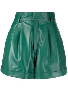 Manokhi short en cuir à taille haute - Vert