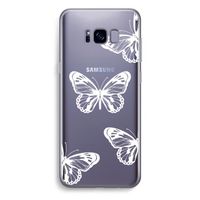 White butterfly: Samsung Galaxy S8 Plus Transparant Hoesje