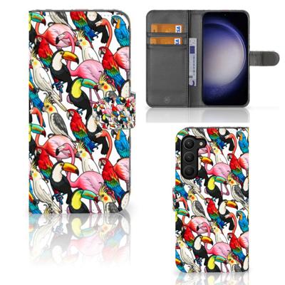 Samsung Galaxy S23 Plus | Telefoonhoesje | Met pasjeshouder | Birds
