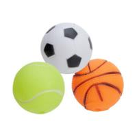 Pets Collection Hondenspeelgoed - 3x - speelballen - pvc - 6,5 cm - voetbal basketbal tennisbal