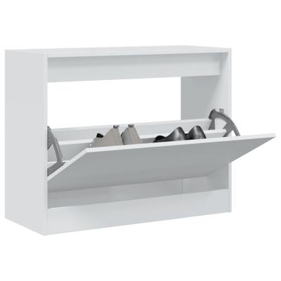 VidaXL Schoenenkast 80x34x63 cm bewerkt hout wit
