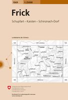 Wandelkaart - Topografische kaart 1069 Frick | Swisstopo - thumbnail