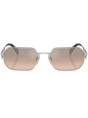 Prada Eyewear lunettes de soleil à monture rectangulaire - Argent