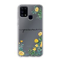 Gele bloemen: Samsung Galaxy M31 Transparant Hoesje