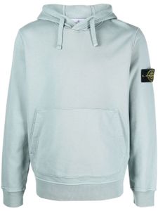 Stone Island hoodie en coton à patch logo - Bleu