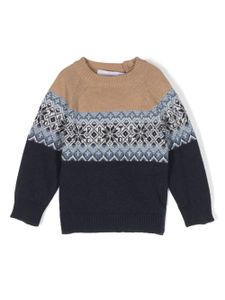 Patachou pull à motif géométrique en intarsia - Bleu