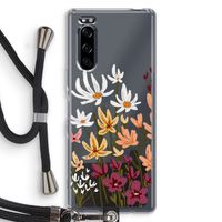 Painted wildflowers: Sony Xperia 5 Transparant Hoesje met koord