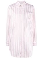 ETRO Pegaso-embroidered striped cotton shirt - Blanc - thumbnail