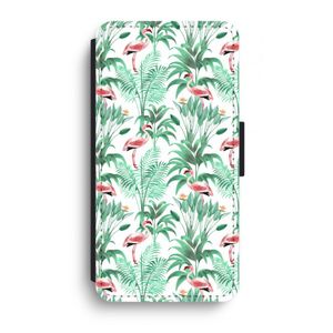 Flamingo bladeren: iPhone XR Flip Hoesje
