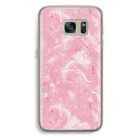 Abstract Painting Pink: Samsung Galaxy S7 Transparant Hoesje