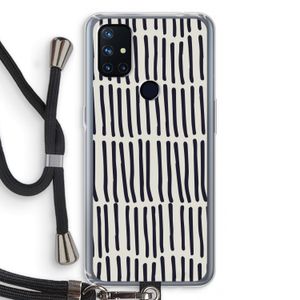 Moroccan stripes: OnePlus Nord N10 5G Transparant Hoesje met koord