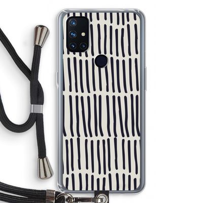 Moroccan stripes: OnePlus Nord N10 5G Transparant Hoesje met koord
