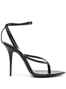 Saint Laurent sandales Gippy 105 mm en cuir - Noir