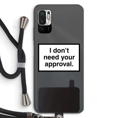 Don't need approval: Xiaomi Redmi Note 10 5G Transparant Hoesje met koord