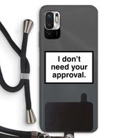 Don't need approval: Xiaomi Redmi Note 10 5G Transparant Hoesje met koord