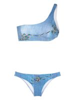 Amir Slama bikini à broderies - Bleu