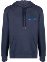 Maison Kitsuné hoodie à logo brodé - Bleu