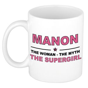 Manon The woman, The myth the supergirl cadeau koffie mok / thee beker 300 ml