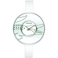 Lacoste horlogeband 2000544 / 2000543 Leder Wit 10mm