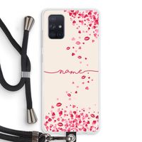 Hartjes en kusjes: Samsung Galaxy A71 Transparant Hoesje met koord Hartjes en kusjes: Samsung Galaxy A71 Transparant Hoesje met koord