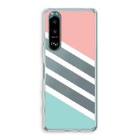 Strepen pastel: Sony Xperia 5 III Transparant Hoesje