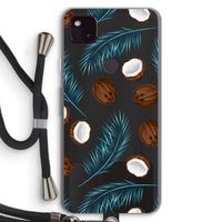Kokosnoot roze: Pixel 4a 5G Transparant Hoesje met koord