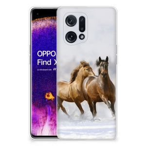 OPPO Find X5 TPU Hoesje Paarden