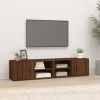 Tv-meubels 2 st 80x31,5x36 cm bewerkt hout bruineikenkleurig - thumbnail