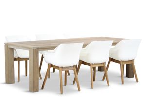 Hartman Sophie teak/Brighton 240 cm dining tuinset 7-delig