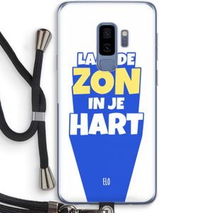 Laat de zon in je hart: Samsung Galaxy S9 Plus Transparant Hoesje met koord
