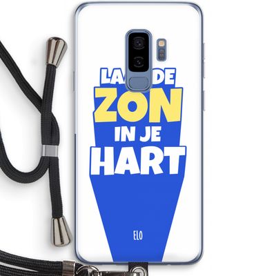 Laat de zon in je hart: Samsung Galaxy S9 Plus Transparant Hoesje met koord