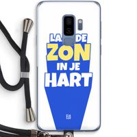 Laat de zon in je hart: Samsung Galaxy S9 Plus Transparant Hoesje met koord