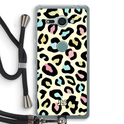 Leopard pattern: Sony Xperia XZ2 Compact Transparant Hoesje met koord