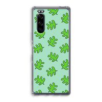 Groene blaadjes: Sony Xperia 5 Transparant Hoesje