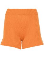 Alanui short en maille à design nervuré - Orange