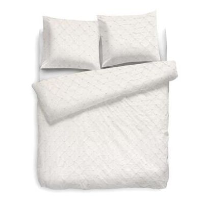 Heckett & Lane dekbedovertrek Como - gebroken wit - 140x220 cm