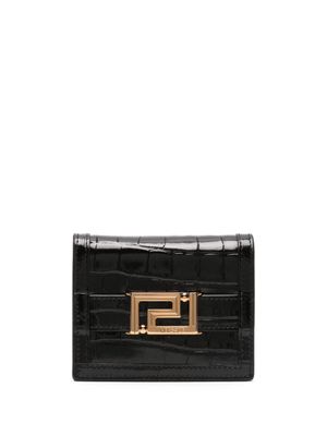 Versace portefeuille Greca Goddess à design pliant - Noir