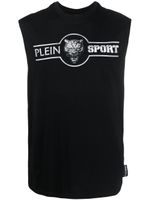 Plein Sport débardeur en coton à logo imprimé - Noir