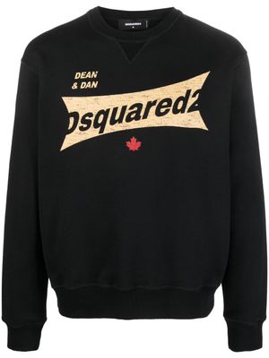 DSQUARED2 sweat en coton à logo imprimé - Noir