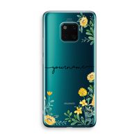 Gele bloemen: Huawei Mate 20 Pro Transparant Hoesje