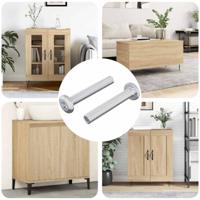 VidaXL Slotschroef effen 2 pcs zilver m6 x 35 mm staal