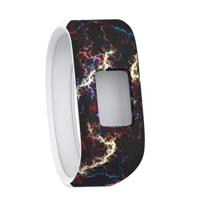 Gele bliksem patroon siliconen sport polsband voor Garmin Vivofit JR grootte: klein (geel)