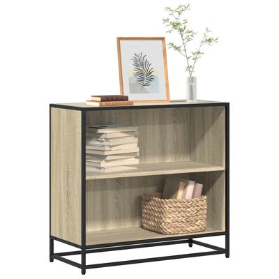 Boekenkast 80x35x76 cm bewerkt hout sonoma eikenkleurig