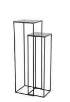 Light & Living Bijzettafel 'Boca' Set van 2 stuks max, ruw lood ant-mat zwart
